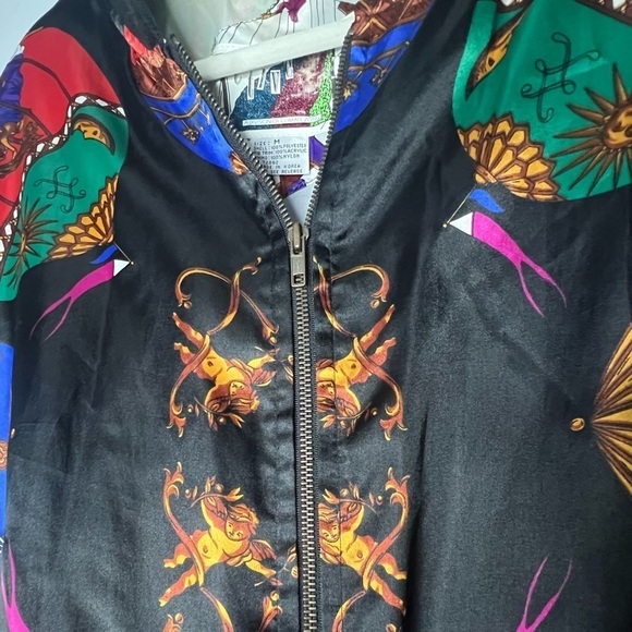 Vintage 80s Active Code Hot Air Balloon Artsy Windbreaker Medium - Picture 5 of 7